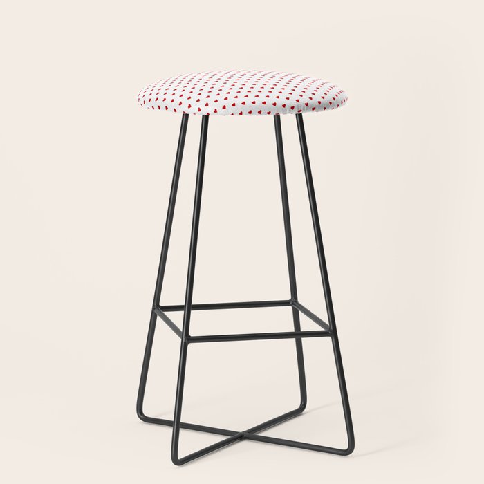 Small Red heart pattern Stool Gallery Image 1