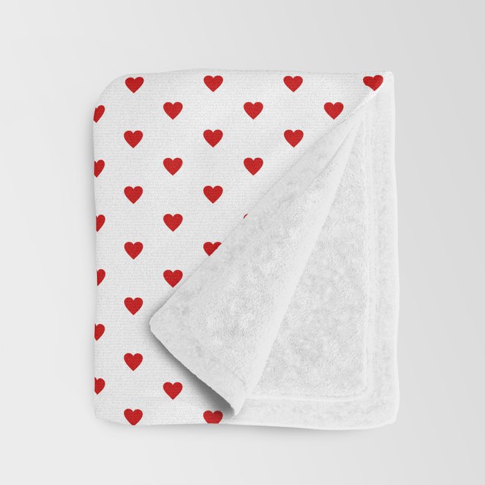 Small Red heart pattern Throw Blanket Gallery Image 3