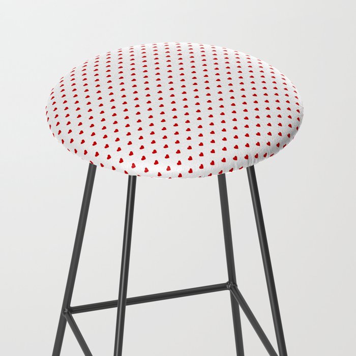 Small Red heart pattern Stool Gallery Image 2