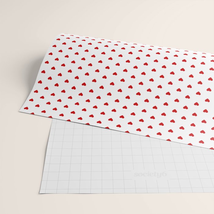 Small Red heart pattern Wrapping Paper Gallery Image 2