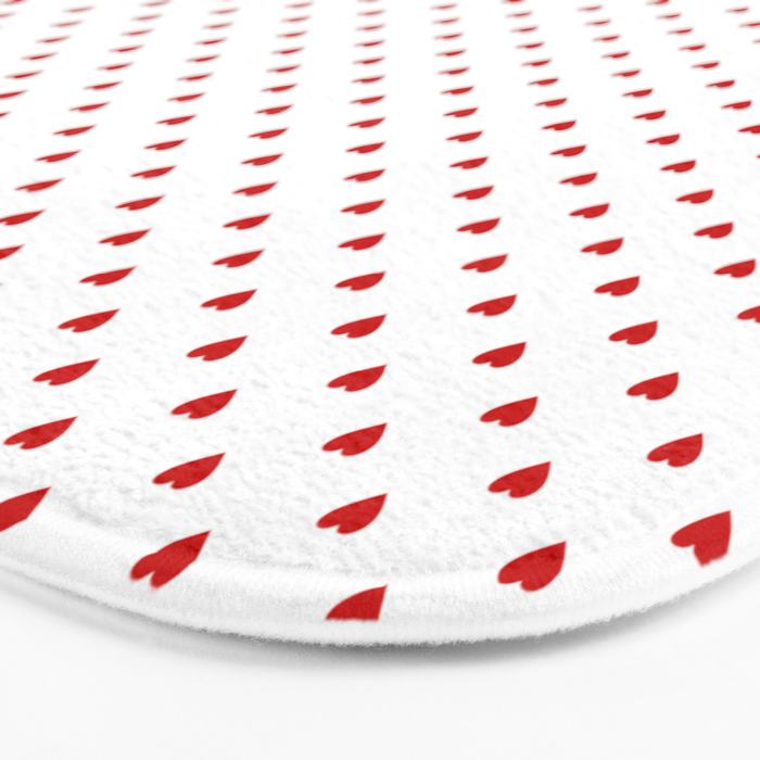 Small Red heart pattern Bath Mat Gallery Image 3