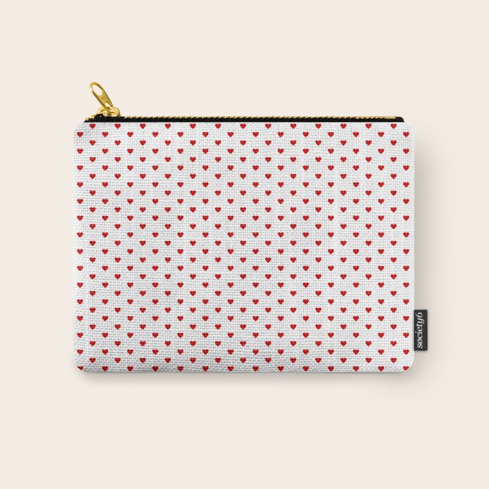 Small Red heart pattern Carry All Pouch Gallery Image 1