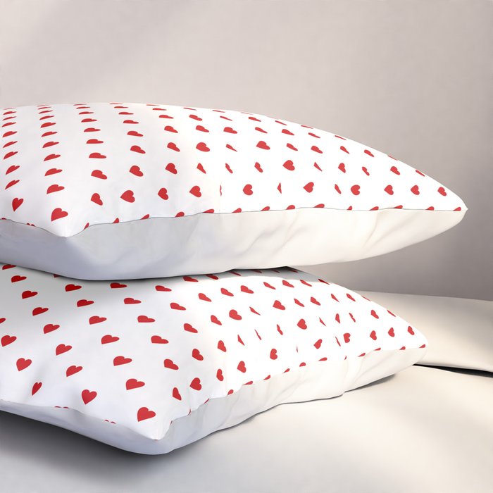 Small Red heart pattern Pillow Sham Gallery Image 3