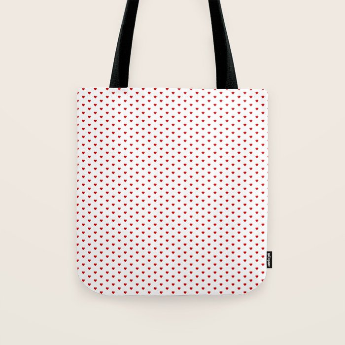 Small Red heart pattern Tote Bag Gallery Image 1