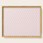 Small Red heart pattern Serving Tray Gallery Image 1
