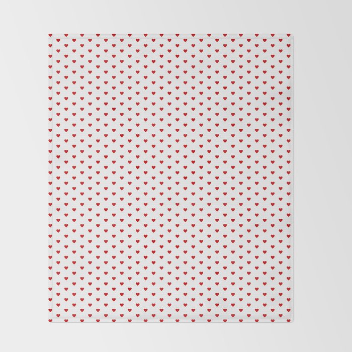 Small Red heart pattern Throw Blanket Gallery Image 2