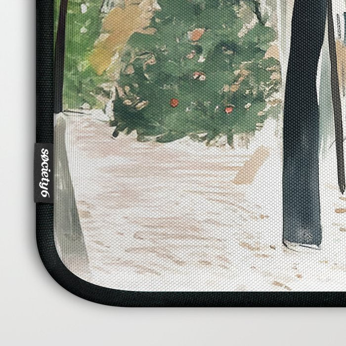 Parisian Christmas Street Scene Laptop Sleeve Gallery Image 3