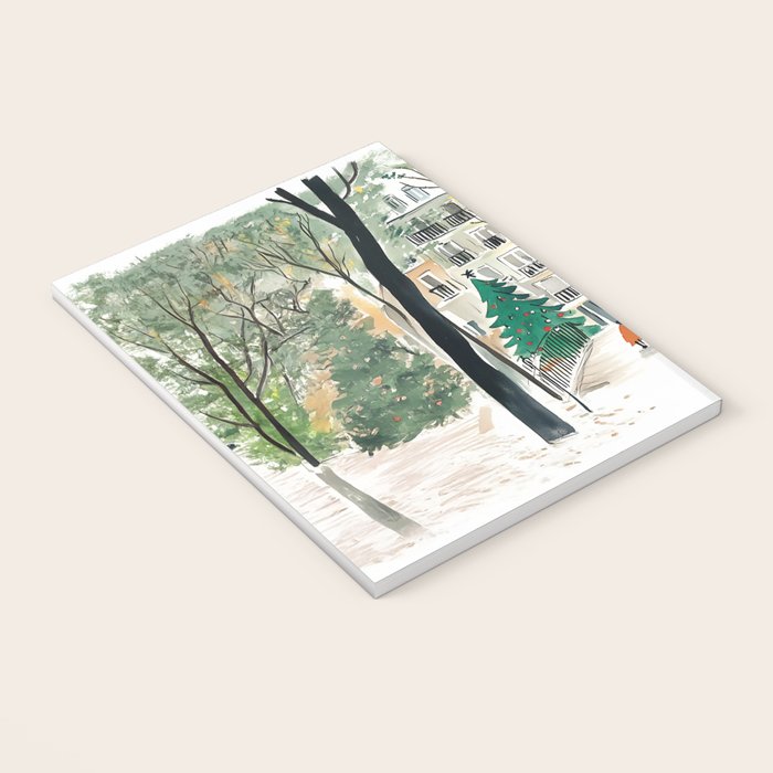Parisian Christmas Street Scene Notebook Gallery Image 3