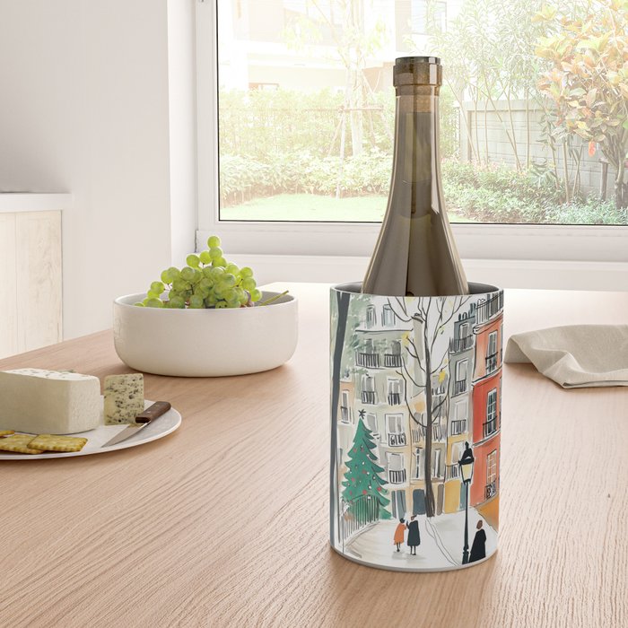 Parisian Christmas Street Scene Wine Chiller Gallery Image 4
