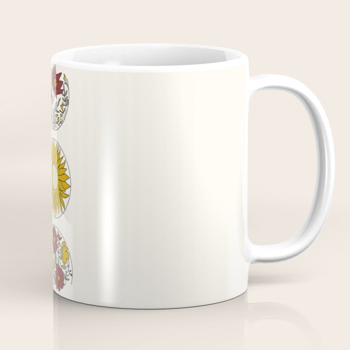 Floral Phases of the Moon Coffee Mug Gallery Image 1