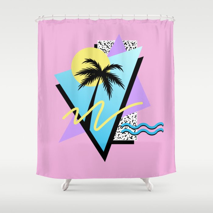 Memphis pattern 111 - 80s / 90s Retro Shower Curtain Gallery Image 1