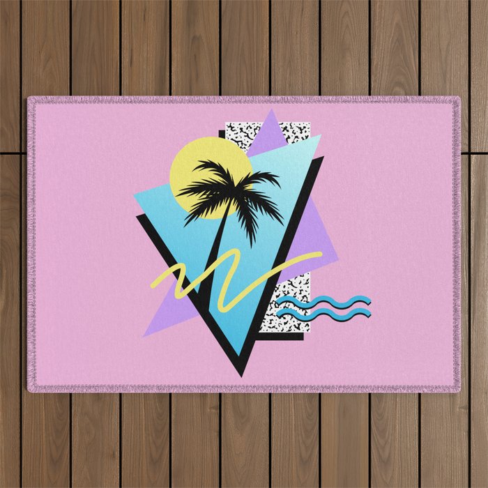 Memphis pattern 111 - 80s / 90s Retro Outdoor Rug Gallery Image 1