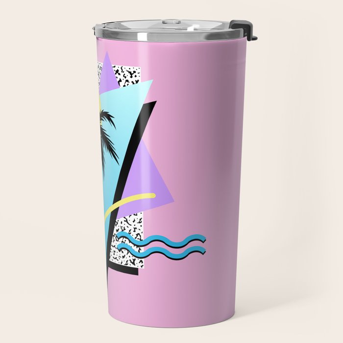 Memphis pattern 111 - 80s / 90s Retro Travel Mug Gallery Image 2
