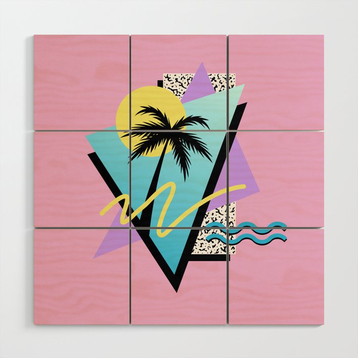 Memphis pattern 111 - 80s / 90s Retro Wood Wall Art Gallery Image 1