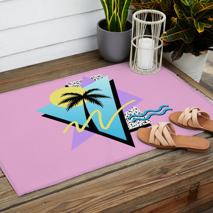 Memphis pattern 111 - 80s / 90s Retro Outdoor Rug Gallery Image 2