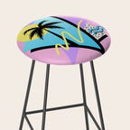 Memphis pattern 111 - 80s / 90s Retro Stool Gallery Image 2