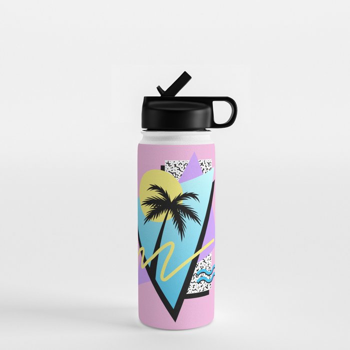 Memphis pattern 111 - 80s / 90s Retro Water Bottle Gallery Image 1