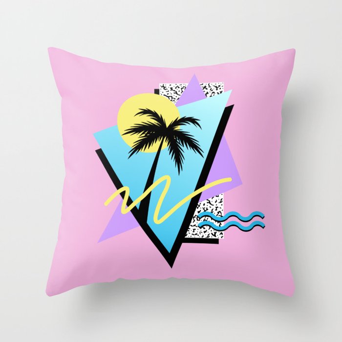 Memphis pattern 111 - 80s / 90s Retro Throw Pillow Gallery Image 1