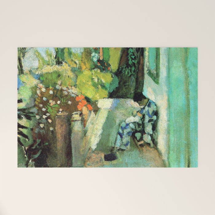 Henri Matisse Terrace at Saint Tropez Welcome Mat Gallery Image 1
