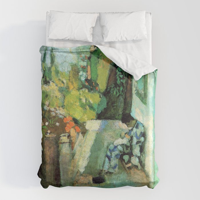Henri Matisse Terrace at Saint Tropez Duvet Cover Gallery Image 1