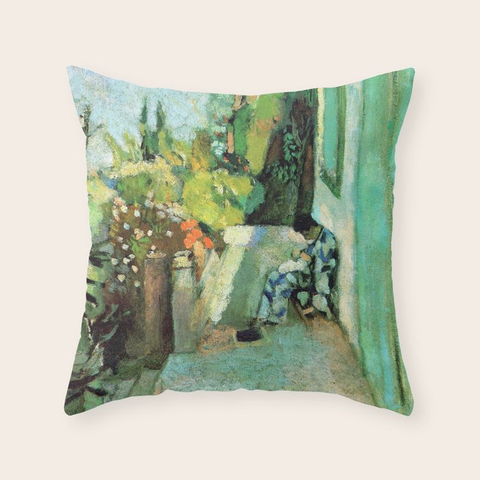 Henri Matisse Terrace at Saint Tropez Throw Pillow Gallery Image 6