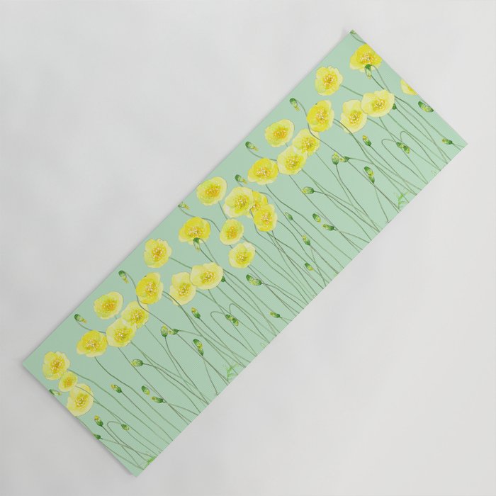 Yellow Wildflowers II Yoga Mat Gallery Image 1