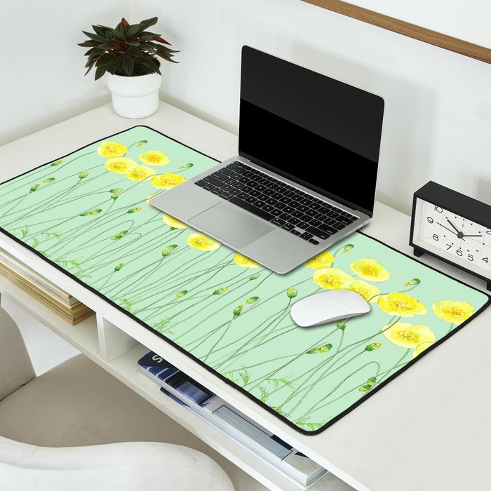 Yellow Wildflowers II Desk Mat Gallery Image 2