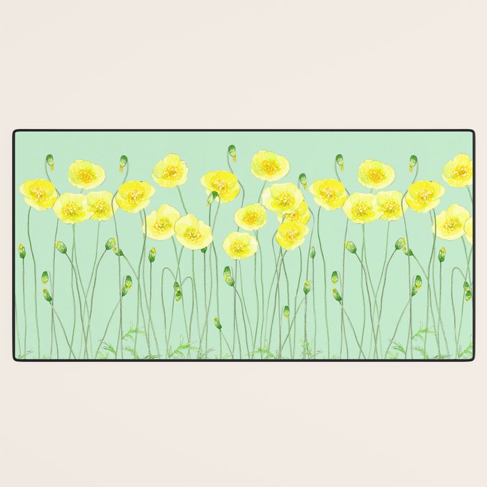 Yellow Wildflowers II Desk Mat Gallery Image 3