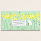 Yellow Wildflowers II Desk Mat Gallery Image 1