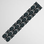Night Cheetahs - black, white, and blue Table Runner Gallery Image 3