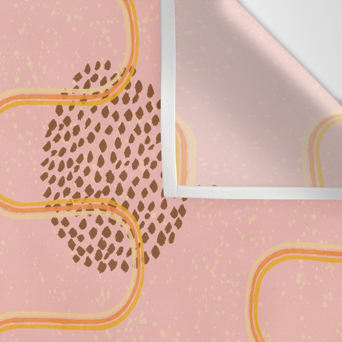 Abstract Fields in Peach Pink & Brown Wall Tapestry Gallery Image 3