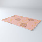 Abstract Fields in Peach Pink & Brown Rug Gallery Image 3