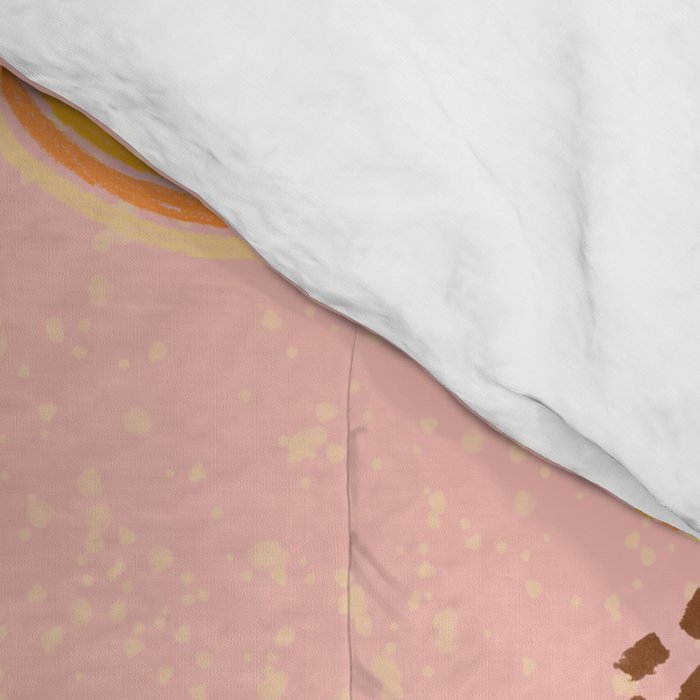 Abstract Fields in Peach Pink & Brown Comforter Gallery Image 4