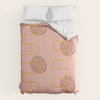 Abstract Fields in Peach Pink & Brown Comforter Gallery Image 6