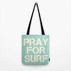 Pray For Surf | Blue Tote Bag Gallery Image 2