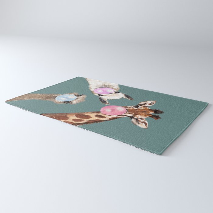 Bubble Gum Gang Dark Green Rug Gallery Image 3
