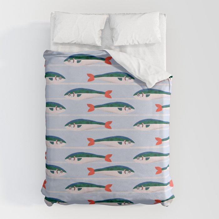 Large Sardines Pattern Duvet Cover Gallery Image 6