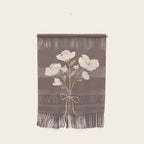 Delicate bouquet of flowers with bow - Peach and mocha copper Wall Hanging Gallery Image 1