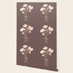 Delicate bouquet of flowers with bow - Peach and mocha copper Wallpaper Gallery Image 2