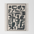 Organic Contemporary Modern Shapes 01 Throw Blanket Gallery Image 2