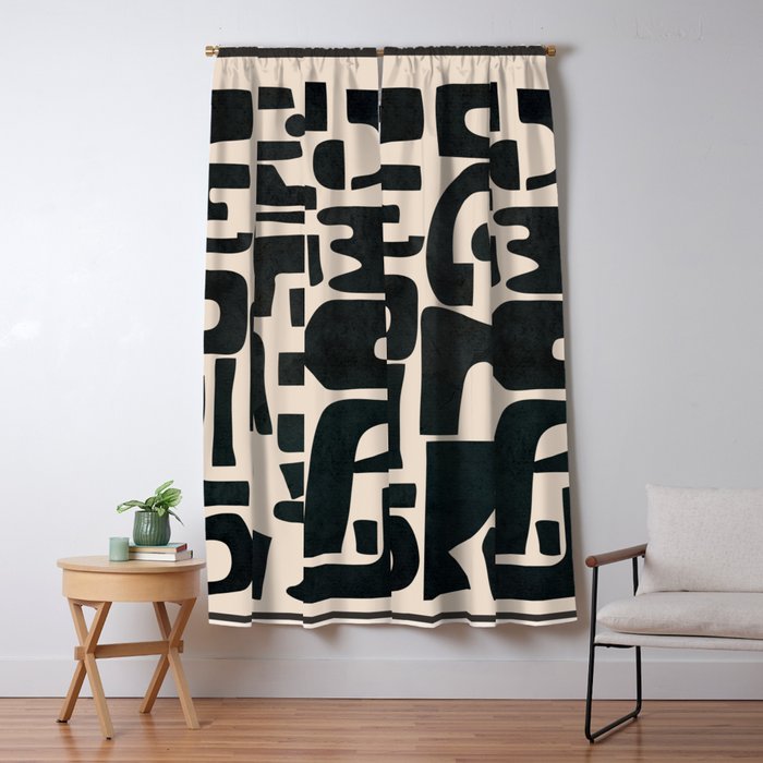Organic Contemporary Modern Shapes 01 Window Curtain Gallery Image 1