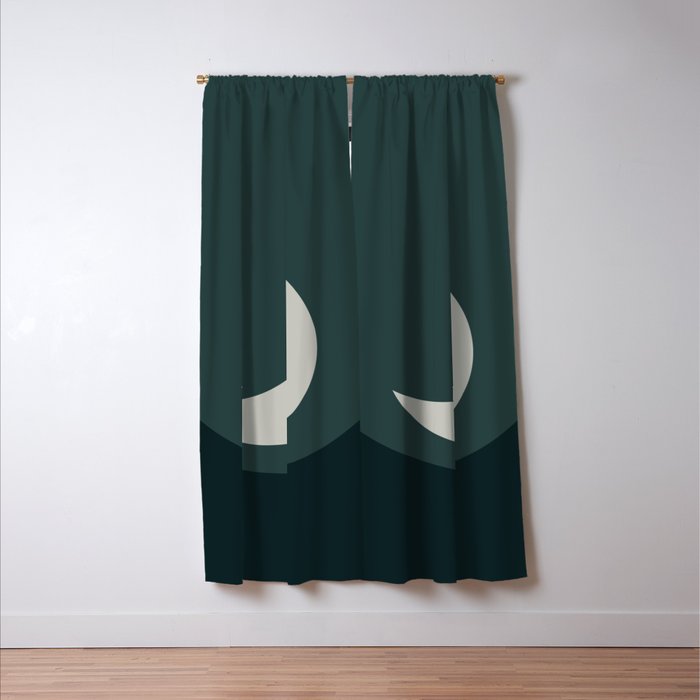 Moonrise Minimalism - Jade Window Curtain Gallery Image 3
