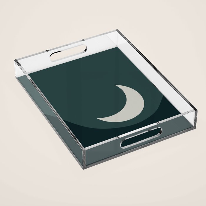 Moonrise Minimalism - Jade Acrylic Tray Gallery Image 1