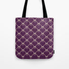 Bows & Ribbons Pattern XXXV Dark Purple Tote Bag Gallery Image 1