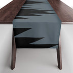 Geometric Southwestern Minimalism - Neutral Blue Table Runner Gallery Image 1