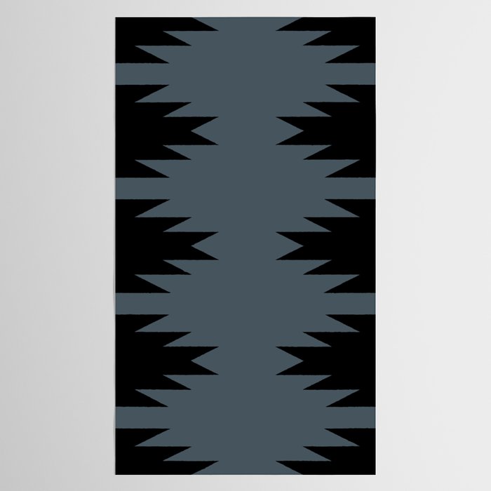 Geometric Southwestern Minimalism - Neutral Blue Tablecloth Gallery Image 2