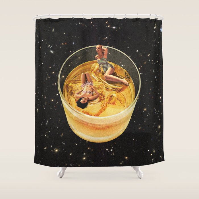 Whisky besties - Whiskey on the rocks Shower Curtain Gallery Image 1