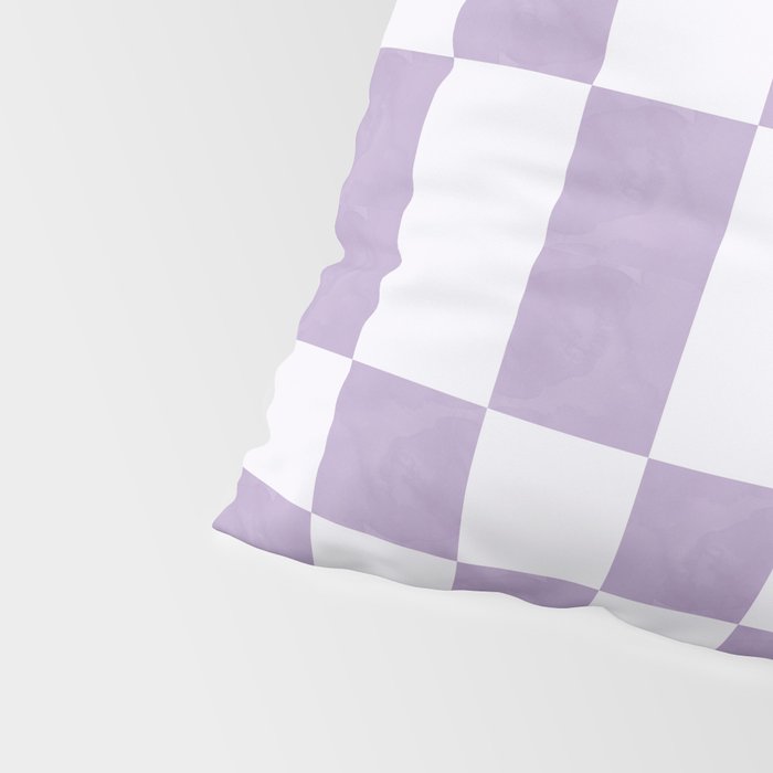 Lilac and white checkered Pillow Sham Gallery Image 4