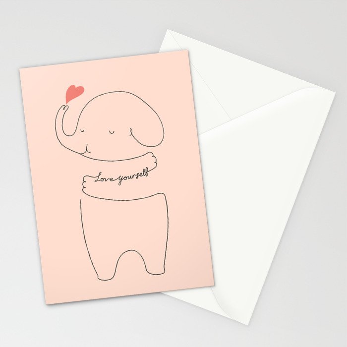 Love Yourself Ele 2 Stationery Card Gallery Image 2