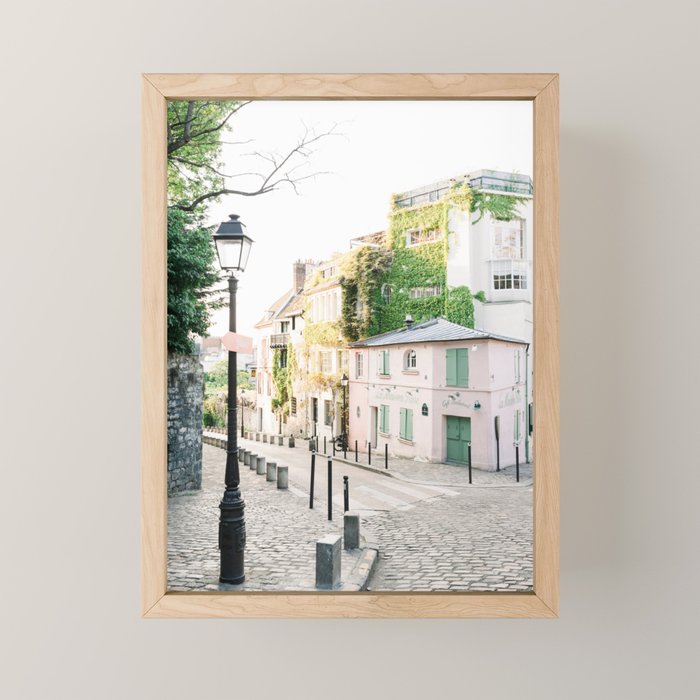 La Maison Rose, Pink Café in Paris, France | The Pink House in Montmartre, Paris, France | Fine Art Travel Photography Mini Art Print Gallery Image 1